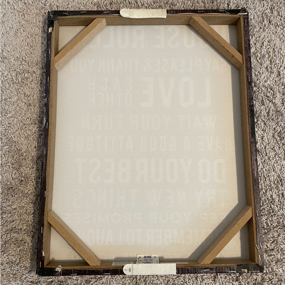 EUC “HOUSE RULES” Canvas Wall Hanging 16” X 20” - Picture 3 of 4